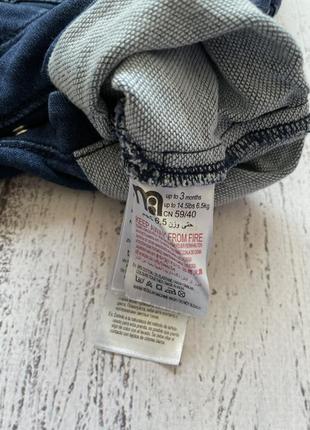Крутой джинсовый трикотажный комбинезон шорты mothercare 3мес2 фото