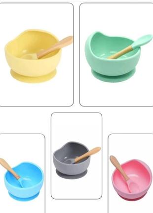 Силіконові тарілочки на присосці, силіконова тарілка на присоску