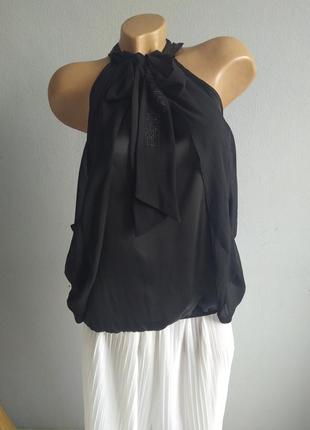 Топ, блуза с воротником аскот.