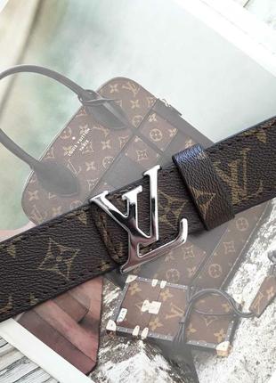 Ремень женский кожаный черный в стиле louis vuitton / ремінь пояс жіночий1 фото