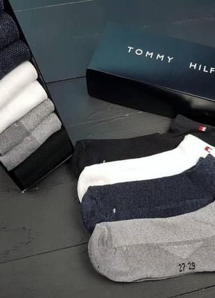 Чоловічі шкарпетки томмі хілфігер 9 пар (41-46) коробка в подарунок tommy hilfiger5 фото