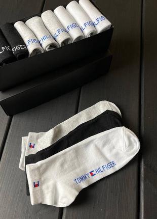 Мужские носки томми хилфигер 9 пар (41-46) коробка в подарок tommy hilfiger6 фото