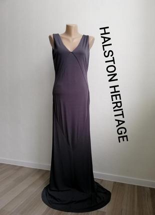 Дизайнерское длинное новое платье halston heritage,р.10,8,м,s,12