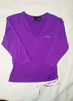 Футболка женская с рукавом три четверти в стиле  " fendi " / кофта женская тоненькая в стиле " fendi"