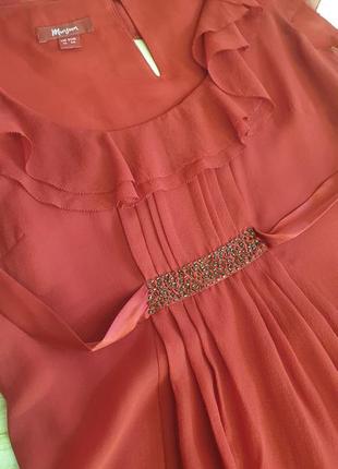 Яркое шелковое платье monsoon 5