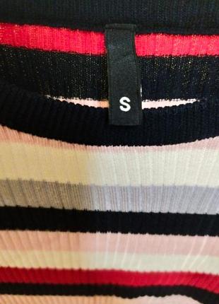 Кофта джемпер пуловер в полоску полосатый в рубчик по фигуре резинка2 фото