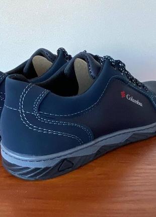 Туфли мужские темно синие спортивные - чоловічі туфлі темно сині спортивні5 фото