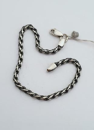 Серебряный браслет 18.5 см.