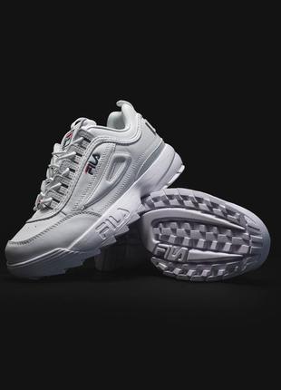 Кросівки шкіряні fila disruptor 2 white1 фото