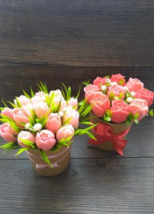 Мильні тюльпани ручної роботи4 фото