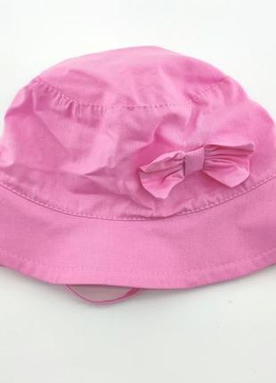 Панама детская 46, 48, 50, 52, 54 размер хлопок для девочки панамка головной убор розовый (пд173)4 фото