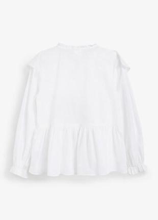 Красива ошатна бавовняна блуза кофта блузка для дівчинки від бренду next (некст)5 фото