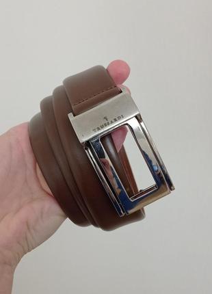 Шикарний шкіряний коричневий ремінь trussardi