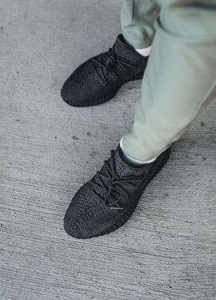 Кросівки adidas yeezy boost 350 v2 black (повний рефлектив), кросівки жіночі або чоловічі