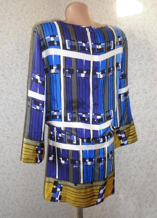 Шелковое платье шелк 100% италия (ог 102, дл.100, рук.50)3 фото
