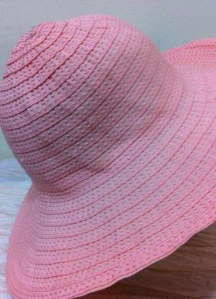 Шляпа из текстильной ленты  персикового цвета