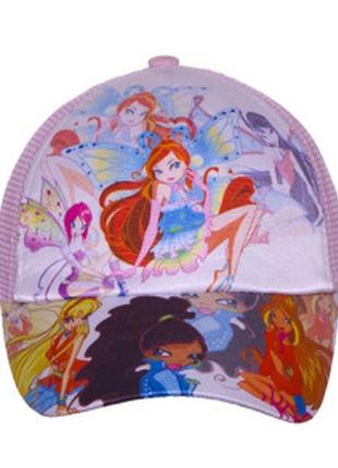 Кепка подростковая 50-52 цвет белый с розовым