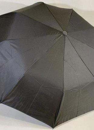 Женский  зонт полуавтомат 9 спиц с двойной тканью и городами внутри черный2 фото