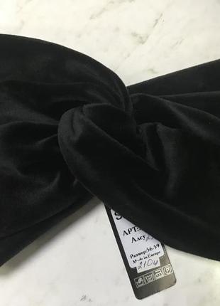 Широка пов'язка-чалма з экозамши колір бордо9 фото