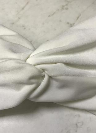 Широкая повязка-чалма из экозамши цвет бордо6 фото
