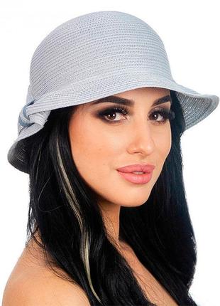 Жіноча літнє капелюх маленькі поля колір бежевий2 фото