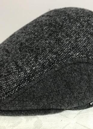 Мужская кепка  реглан шерстяная  комбинированная с ушками 56 57 58 59 604 фото