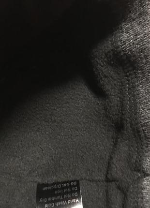 Серая чёрная джинс мужская шапка утеплитель поролон и флис4 фото