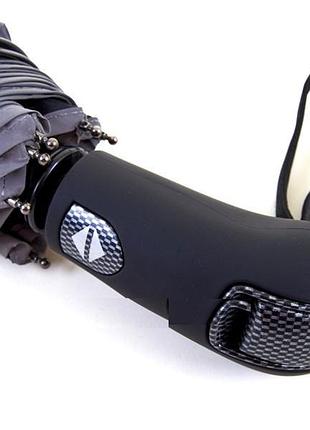 Мужской зонт автомат система антиветер на 8 спиц цвет черный