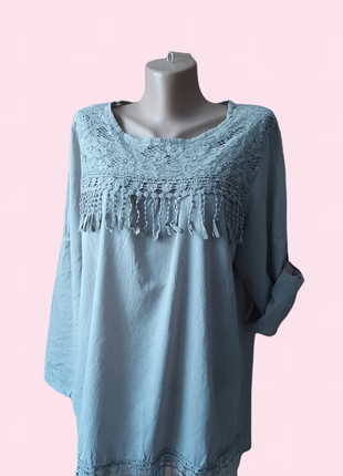 🌺🌸🍀 красивая блузка из 100%хлопка  с ажуром