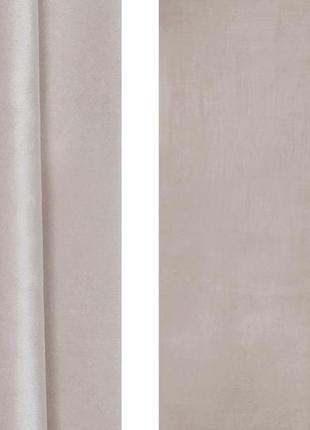 Порт'єрна тканина для штор оксамит перлового кольору4 фото