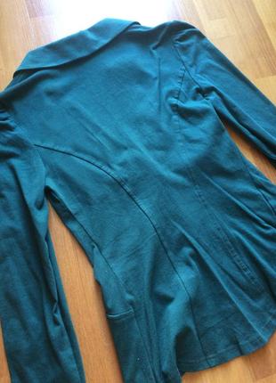 Стильный трикотажный пиджак цвета тил miss selfridge9 фото