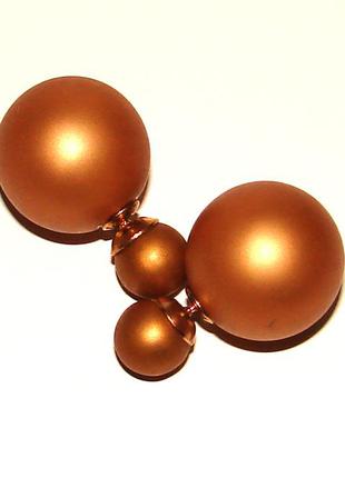 Пуссети, сережки з кульками пісочний нові