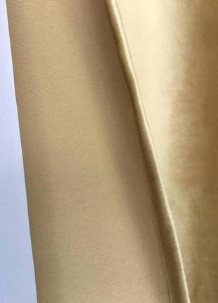 Порт'єрна тканина для штор оксамит золотистого кольору6 фото