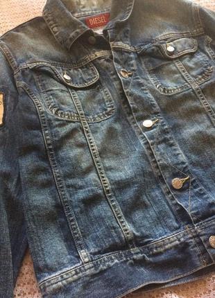 Винтажная джинсовая куртка бойфренд diesel1 фото