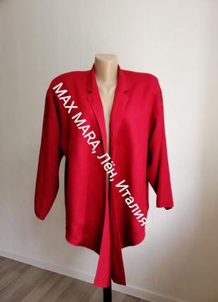 Льняний піджак max mara, італія, оверсайз