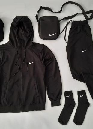 Спортивний костюм nike чоловічий +кепка +барсетка +шкарпетки