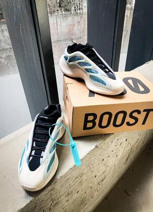 Чоловічі кросівки adidas yeezy boost 700 v3 kyanite весна-осінь-літо. фото в живу. топ (кросівки адідас)6 фото