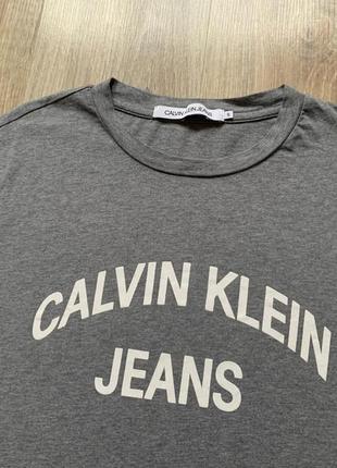 Мужская хлопковая футболка с принтом calvin klein jeans5 фото