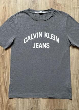 Мужская хлопковая футболка с принтом calvin klein jeans2 фото
