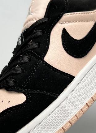 Nike jordan 1 low pink black брендовые женские низкие черно-розовые кроссовки найк джордан тренд весна лето осень новинка жіночі чорні рожеві кросівки9 фото