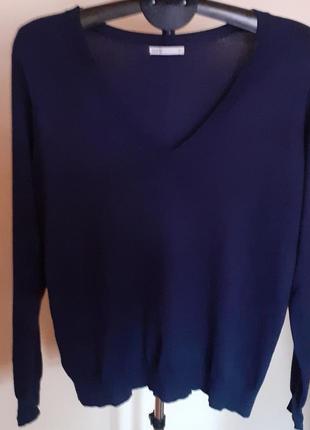 Пуловер тёмно синего цвета1 фото