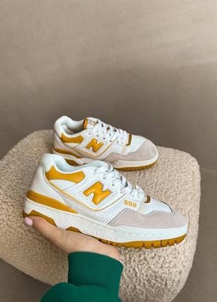 New balance 550 yellow новинка брендовые женские кроссовки беланс тренд желтые демісезон жіночі жовті круті трендові кросівки1 фото