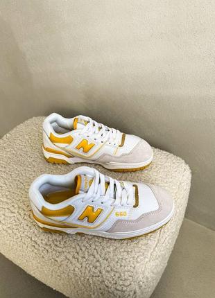 New balance 550 yellow новинка брендові жіночі кросівки беланс тренд жовті демісезон жіночі жовті круті трендові кросівки10 фото