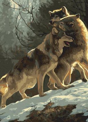 Картина за номерами вовки