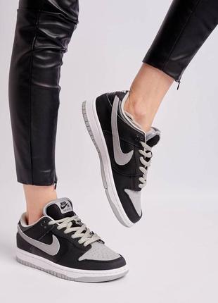 Nike sb dunk low pro black grey брендові жіночі чорні кросівки найк тренд новинка весна літо осінь жіночі чорні сірі кросівки