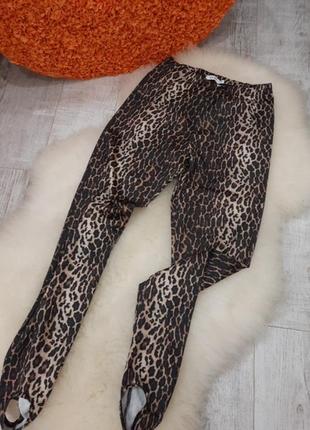 Лосины с тормозками тигровый принт