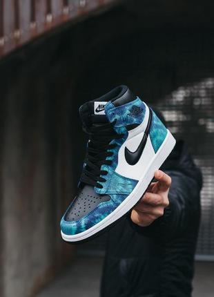 Кроссовки nike air jordan 1 tie dye