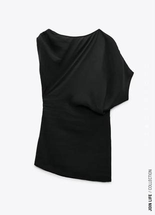 Жіноча чорна сукня zara s 8