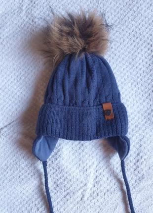 Зимова шапка 6-12м1 фото