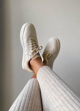 Кросівки шкіряні adidas samba beige❤️ кросівки шкіряні, кеді2 фото